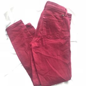 Lucky Brand Sofia Skinny Jeans in maroon, 6/28